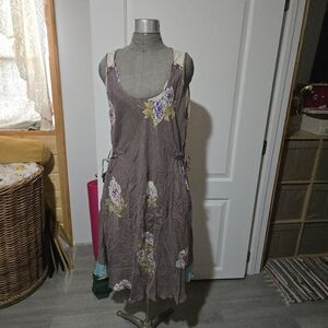 Johnny Was Floral Boho Silk Dress, SIZE L